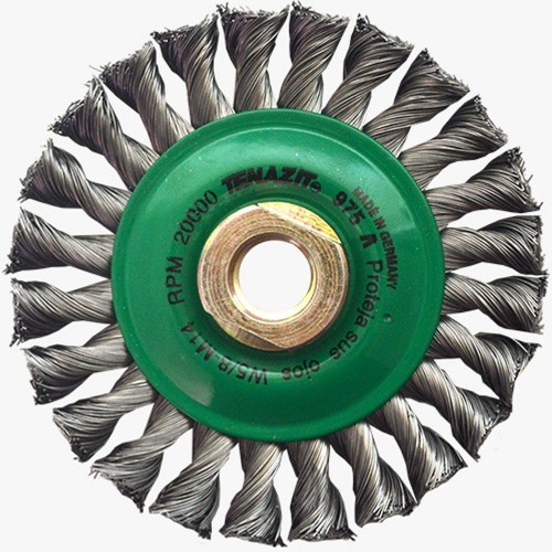 Austromex - 975 - Cepillo circular de alambre trenzado 4" x .014" x mr (multirosca)