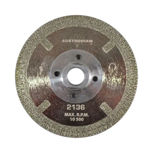 Disco de diamante de 115 x 15.9-11 mm para corte de mármol (4-1/2" x 5/8" - 11H), AUSTROMEX 2136