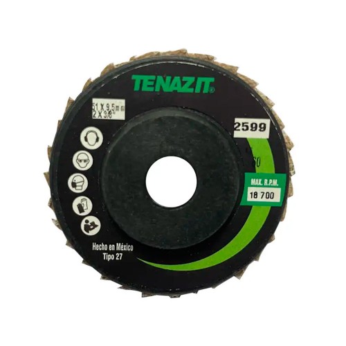 Disco minilam, especificación TZT - 60P, grano zirconio, de 51 x 9.5 mm (2" x 3/8"), AUSTROMEX 2599