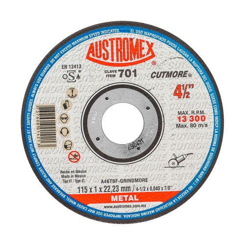 Disco abrasivo para corte rápido AUSTROMEX 701