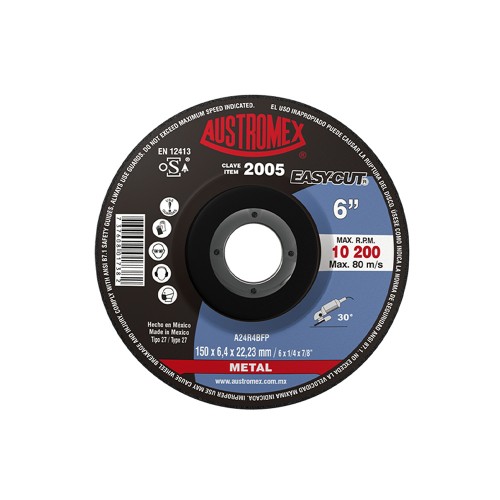 Austromex - 2005 - Disco para desbaste metal 6" x 7/8" x 1/4"