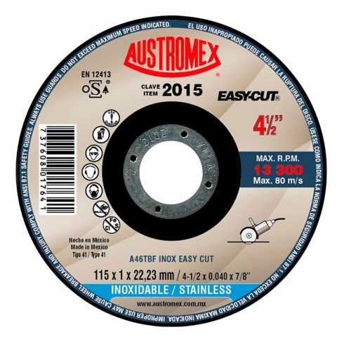 AUSTROMEX - 2015 - Disco corte super preciso easy cut