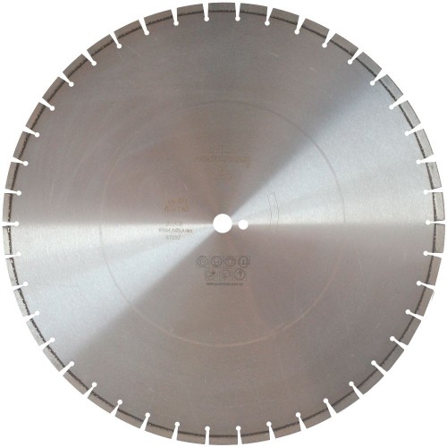 Disco de diamante de 600 x 4.4 x 25.4 mm para corte de concreto curado o reforzado (24" x 11/64" x 1"), AUSTROMEX 2213