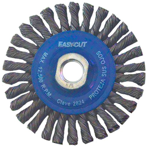 Cepillo circular trenzado de 100 x 0.50 x 15.9-11 mm  (4" x 0.020" x 5/8" - 11H), AUSTROMEX 2824