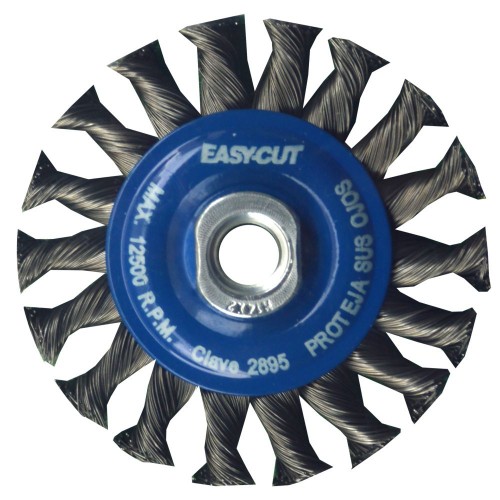 Cepillo circular trenzado de 100 x 0.35 x M14-2 mm  (4" x 0.014" x M14-2), AUSTROMEX 2895