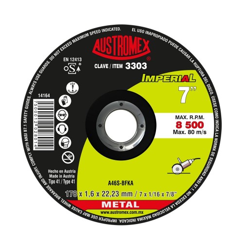 AUSTROMEX - 3303 - Disco corte metal ferroso  3303