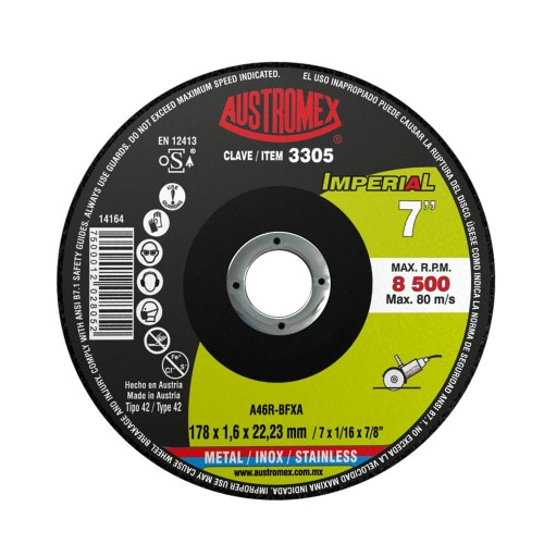 AUSTROMEX - 3305 - Disco corte met. ferroso a.i.  3305