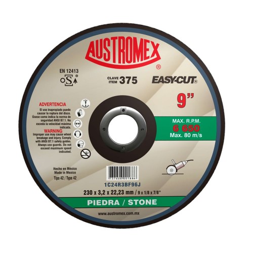 AUSTROMEX - 375 - Disco corte piedra 7 x 1/8 x 7/8 easy cu