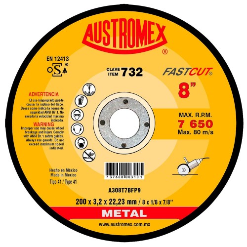 AUSTROMEX - 732 - Disco corte p/ metal  732