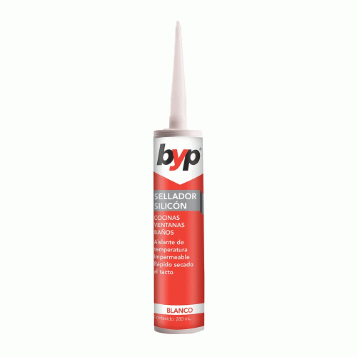 Byp - SBL28 - Sellador de silicon uso gral. blanco 280 ml