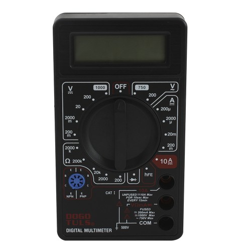 Multimetro Basico Digital 1000V, Dogotuls ZE8002