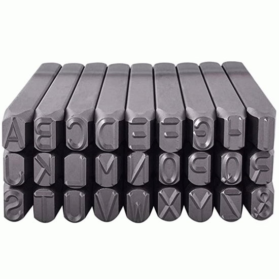 DOGOTULS - SP2055 - Juego de letras de golpe de acero 1/2" (12mm)
