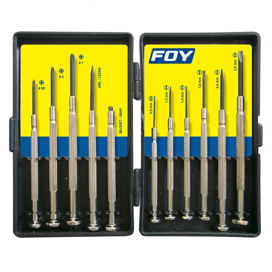 Foy - 141617 - Juego de 11 destornilladores de precision
