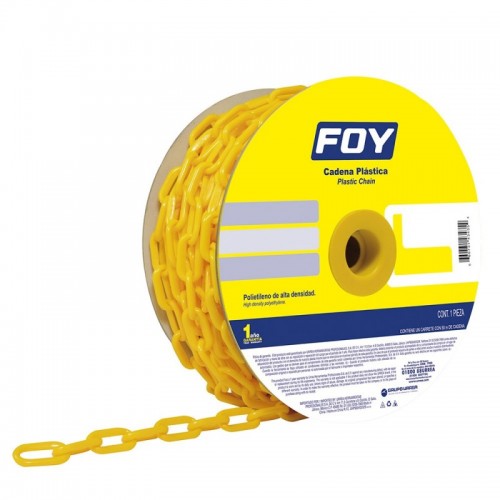 Foy - 143425 - Cadena plastica 8mm x 5/16" 25mts 80kg amarilla