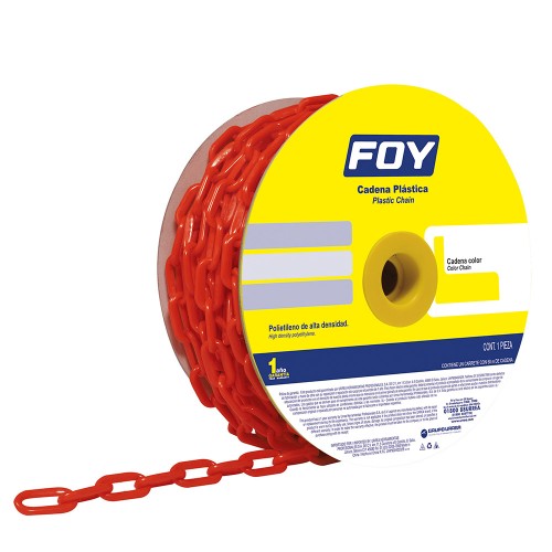Foy - 143430 - Cadena plast 8mm 5/16"25m roja