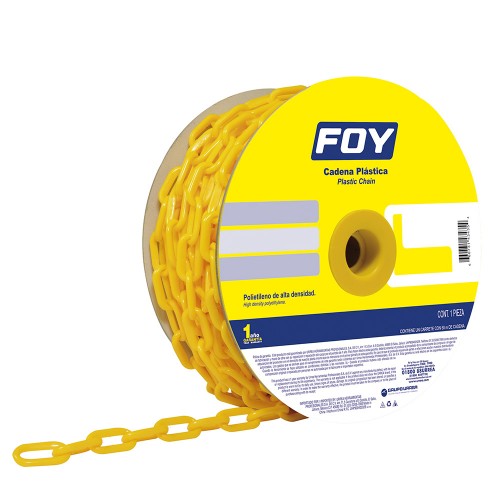 Foy - 143435 - Cadena plastica 3mm 1/8" 50m amarillo