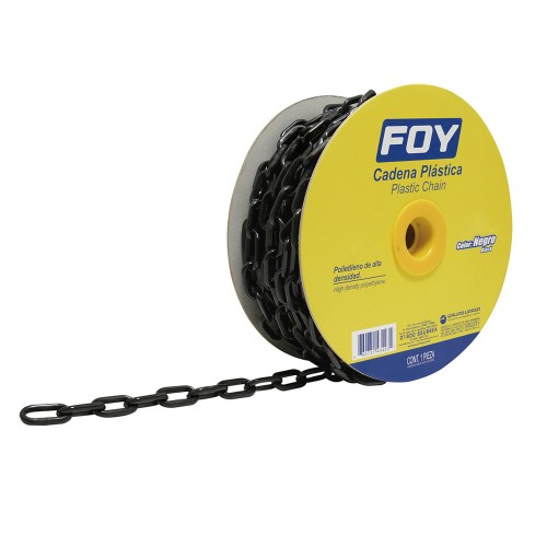 Foy - 143437 - Cadena plast 3mm 1/8" 50m ngro