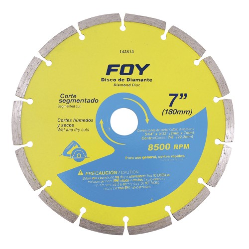 Foy - 143511 - Disco de diamante corte segmentado 4 1/2"