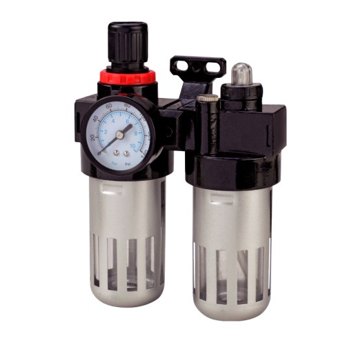Goni - 4206 - Filtro regulador lubricador de policarbonato y acero profesional