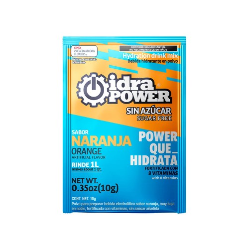 Idrapower sin azúcar Naranja, 10g (1 litro rendimiento) 76273