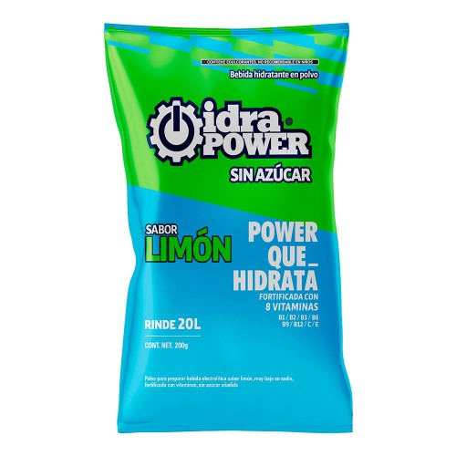 Idrapower sin azúcar Limón, 200g (20 litro rendimiento) 76277