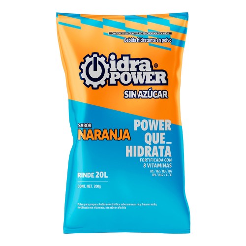 Idrapower sin azúcar Naranja, 200g (20 litro rendimiento) 76279