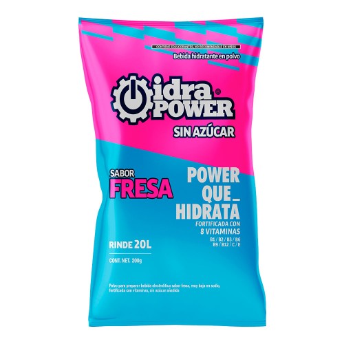 Idrapower sin azúcar Fresa, 200g (20 litro rendimiento) 76281