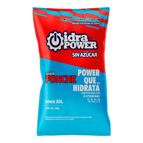 Idrapower sin azúcar Ponche, 200g (20 litro rendimiento) 76316