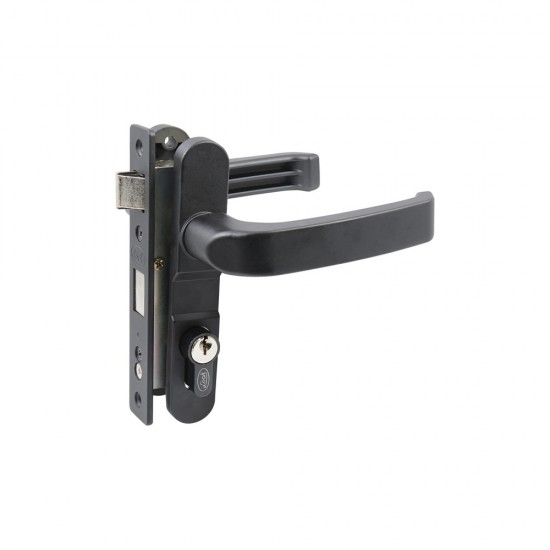 Lock - 11CL - Cerradura europea para puerta de aluminio color negro 11cl