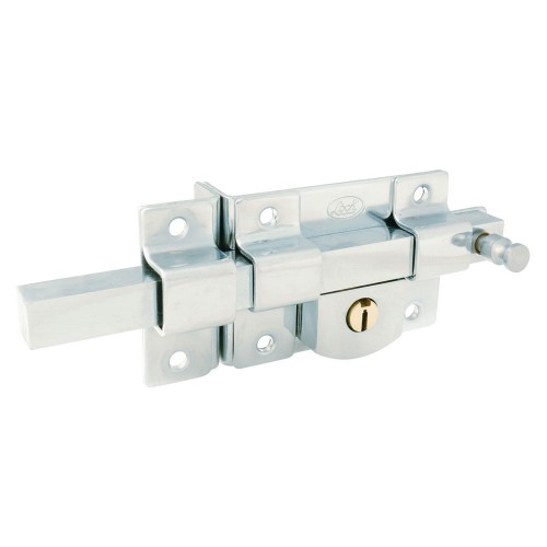 Cerradura izquierda de barra fija llave estándar cromo brillante en caja Lock L560ICB