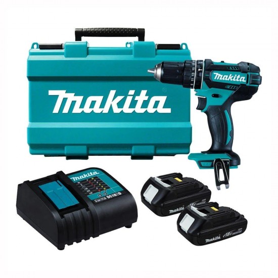 Makita - DHP482SYE - Kit rotomartillo inalambrico 1/2" 18v c/2 baterias 1.5ah y cargador