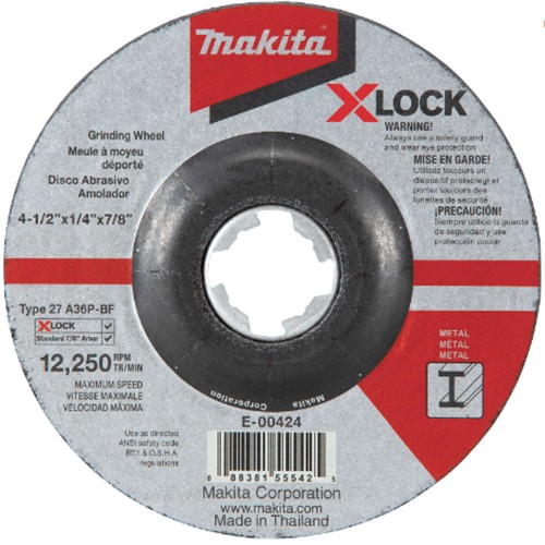 Makita - E-00424 - Disco para desbaste metal 4-1/2" x 1/4" x-lock