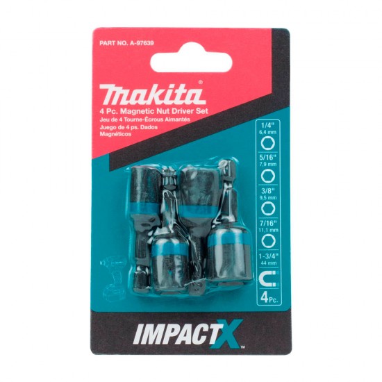 Makita - A-97639 - Jgo llave de tuercas magnetica 1-3/4"