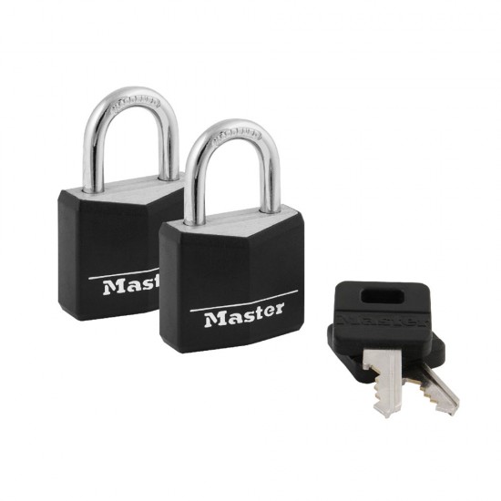 Paquete 2 Candados Solidos Recubiertos Master Lock 131T