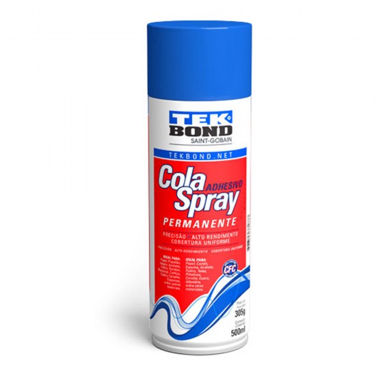 Tek Bond - 69957367273 - Cola spray permanente transparente 500ml