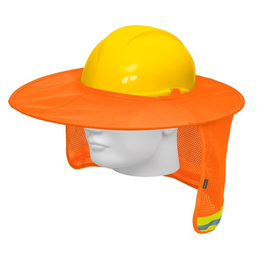 Protector solar plegable para casco, naranja con reflejante 100353