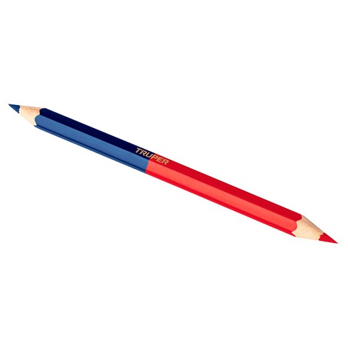 Blíster con 2 lápices 18 cm bicolor gruesos para carpintero 101685