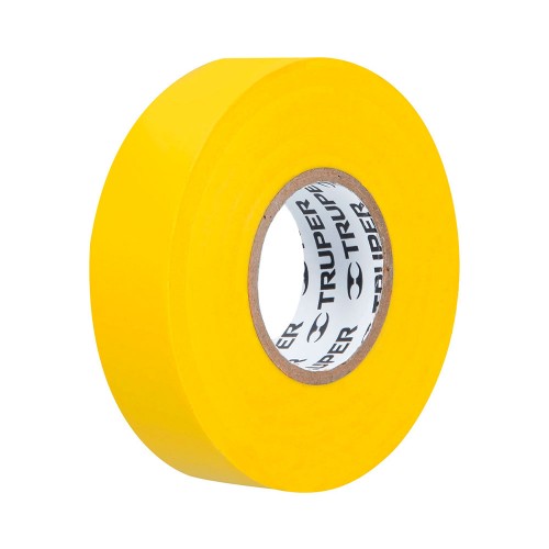Cinta de aislar de 18 m x 19 mm, amarilla, Truper 12503