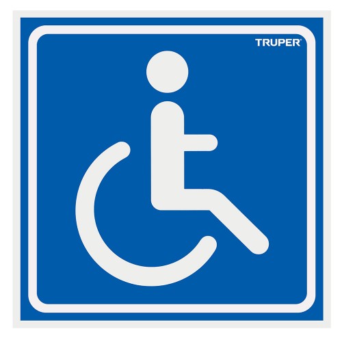 Letrero 'Exclusivo personas con discapacidad',19x19cm 18479