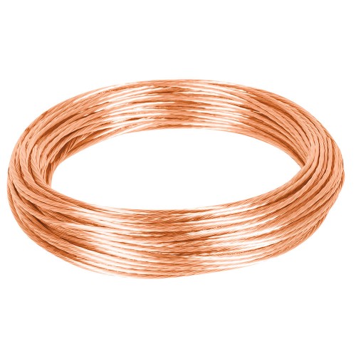Metro de cable desnudo de cobre calibre 12 AWG, rollo 25 m 40049