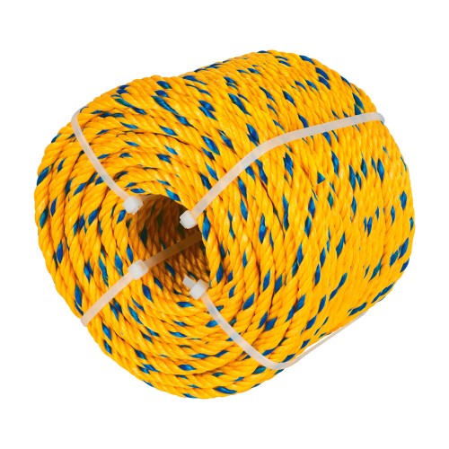 Kilo de cuerda torcida de polipropileno amarilla de 6 mm 40184
