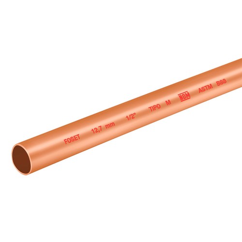 Tubo de 1/2' de cobre tipo 'M' , de 3 m, Foset 41274