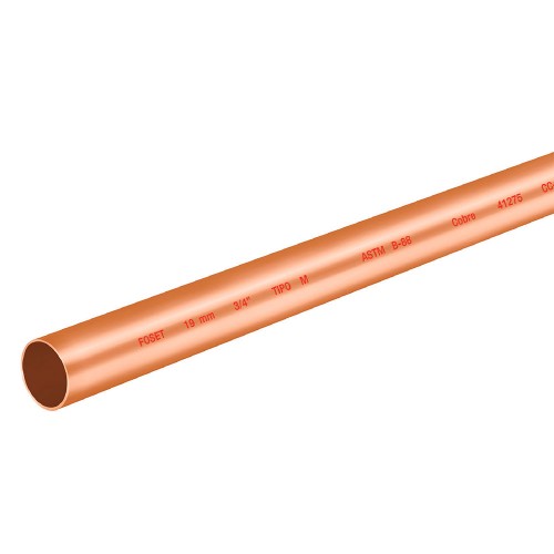 Tubo de 3/4' de cobre tipo 'M' , de 3 m, Foset 41275