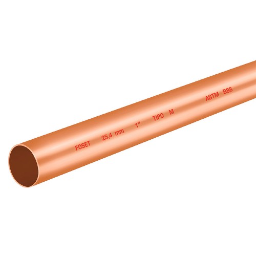 Tubo de 1' de cobre tipo 'M' , de 3 m, Foset 41276
