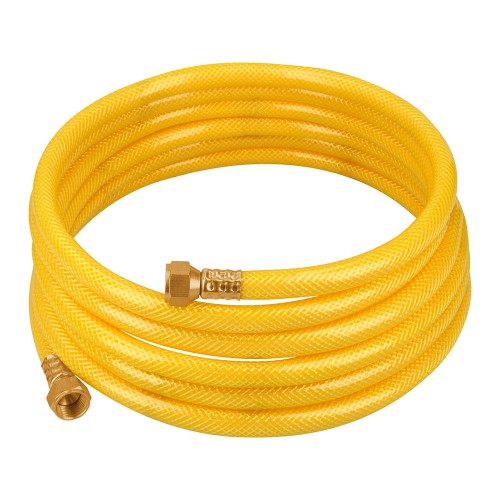 Manguera para gas 3/8' flexible amarilla de 4 m, c/conexión 45013