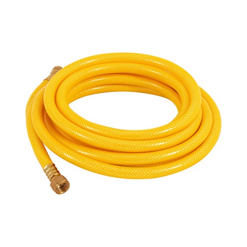 Manguera para gas 3/8' flexible amarilla de 5 m, c/conexión 45014