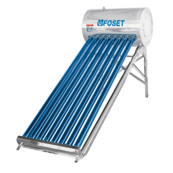 Calentador solar de agua de 8 tubos 92 L, 2 personas, Foset 45274