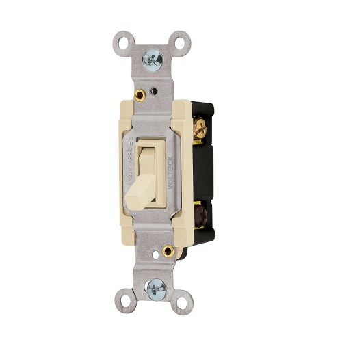 Interruptor vertical de palanca, 3 vías, Standard, marfil 46003
