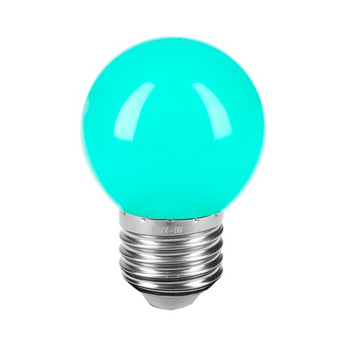 Lámpara LED tipo bulbo G45 1 W color verde, caja, Volteck 46027