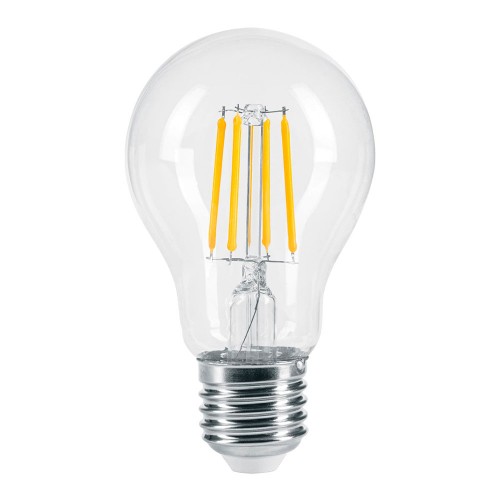 Lámpara LED tipo A19 6 W con filamento luz cálida, blíster 46211